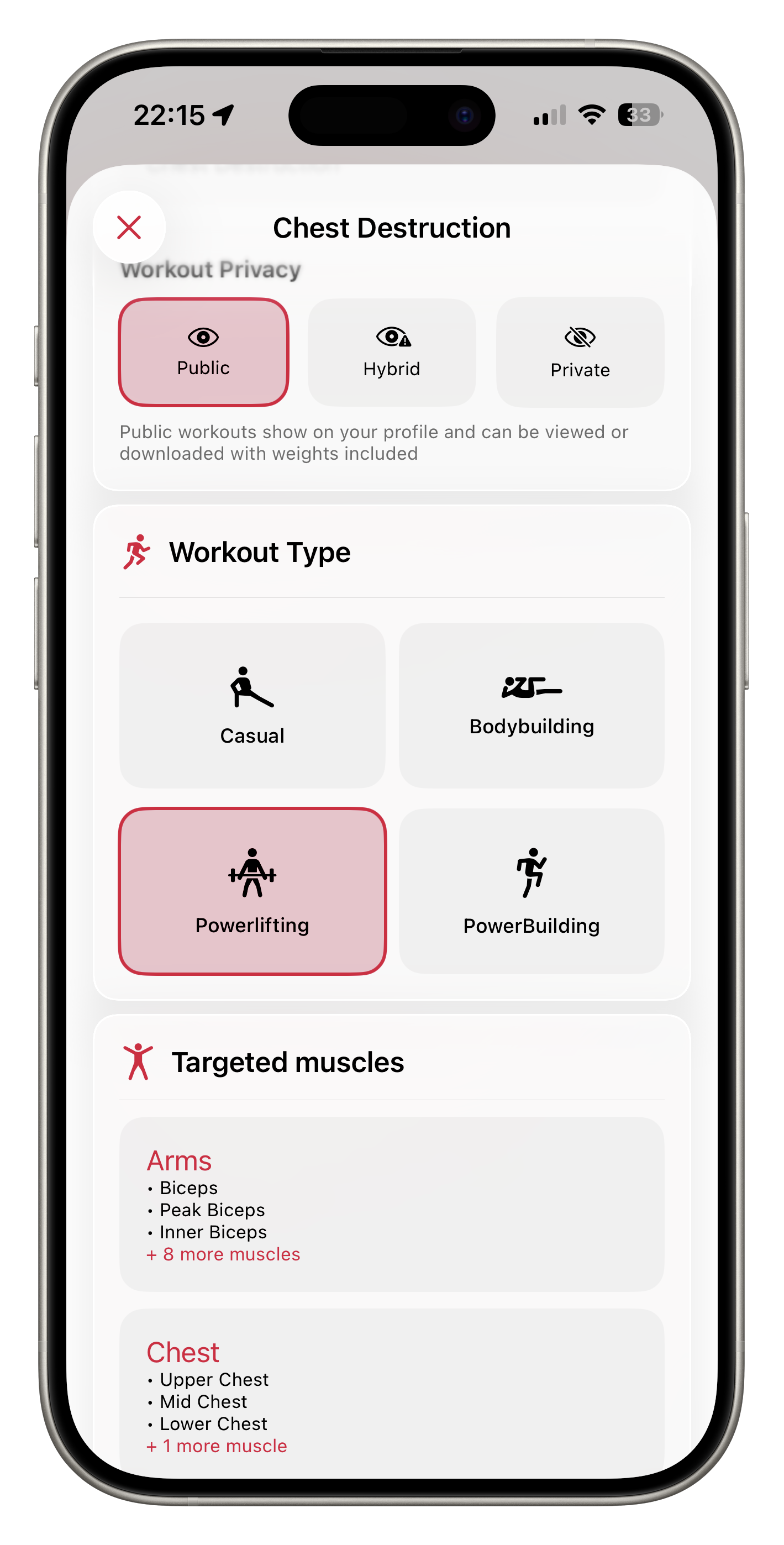 Different workout types and lifting styles